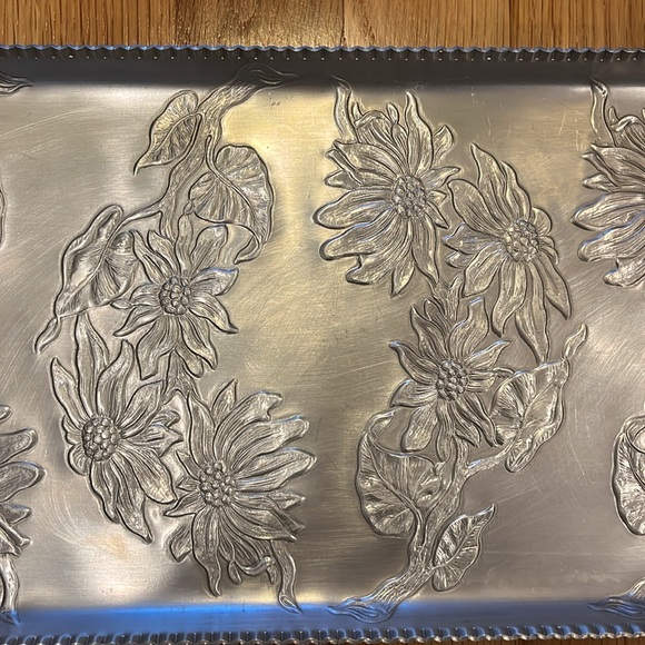 Mid-century modern hand wrought metal serving tray by Farber and Shlevin - Picture 3 of 5